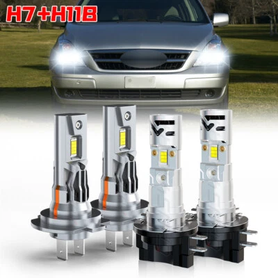 For Hyundai Entourage 2007-2010 H7 H11B LED Headlight High&Low Beam Combo Bulbs - Image 1 of 4