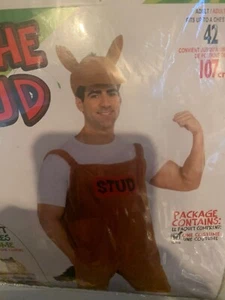 New Forum Bud the Stud Horse Funny Costume Adult Fits Up To Size 42 Jumpsuit Hat - Picture 1 of 6