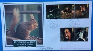 TV Botanist DAVID BELLAMY Signed 16.9.2004 Woodland Animals FDC Red Squirrel - Picture 1 of 11