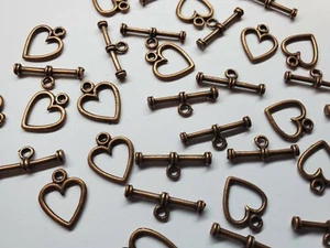 Cambios antiguos para corazón de cobre de 12x12 mm - paquete de 20 - Imagen 1 de 4