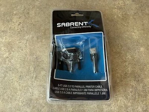 SABRENT USB TO PARALLEL IEEE 1284 PRINTER CABLE ADAPTER 6FT 36 PIN M9-1 - Picture 1 of 3