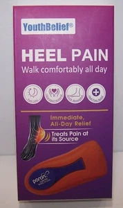 YouthBelief Foot Pain Insoles Plantar Fasciitis Inserts Women 12-14 Men 10-14.5 - Picture 1 of 5