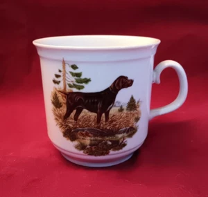 Bavaria Schumann Arzberg Germany Coffee Mug Brown Hunting Retriever Dog Dogs - Picture 1 of 4
