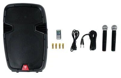 Rockville 15" Rechargeable Battery Powered PA Speaker System, (2) Wireless Micro - Image 1 of 4