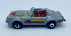 1979 Matchbox Superfast Pontiac Firebird T-Tops Gray Diecast Metal Scale 1:64