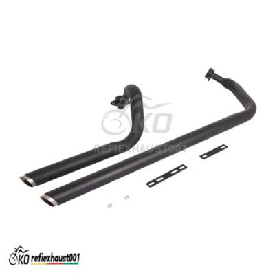 Silenciador de tubo de escape negro todo el sistema para Yamaha Virago 1100 750 XV750 XV1100 Foto 1 de 4