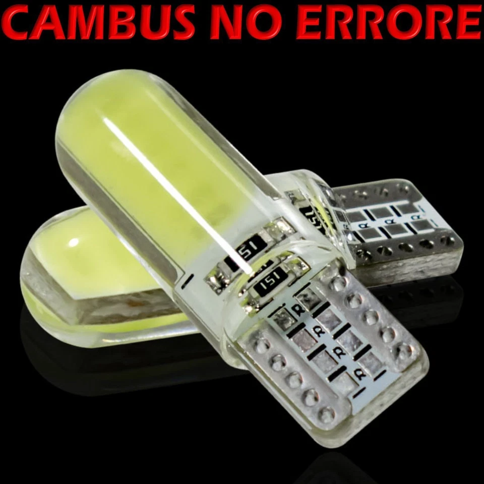 6 Led T10 Lampade Gel Silica SMD 12 chips COB No Errore Canbus BIANCO Xenon 5W - Bild 1 von 1