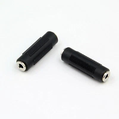 2 pcs Audio 3.5mm Stereo Jack Coupler Joiner Female Adapter Socket to Socket UK - Image 1 of 3