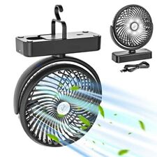 10000mAh Portable Battery Operated Camping Fan with LED Lantern