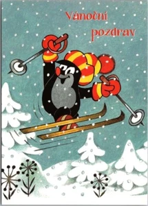 LITTLE MOLE 4x6" Christmas Greetings Postal Esquí "Der Klein Maulluff" / 2016 - Imagen 1 de 2