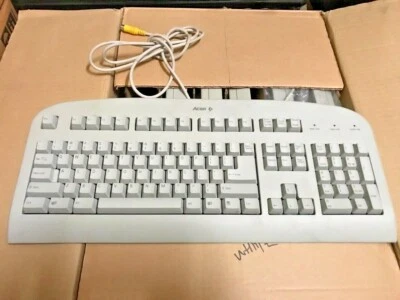 RARE NEW ACER BRANDED 6511-HW CLICKY CURVED TOP PS2 WINDOWS KEYBOARD - ONLY 6! - Image 1 of 3