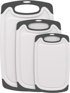 3 Piece Plastic Chopping Board Set for Kitchen. Dishwasher Safe - Picture 1 of 3