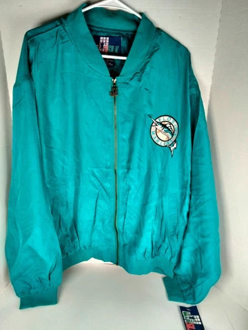 Vintage Florida Marlins Miami Rare  JH Silk Jacket Men’s xLarge Cover