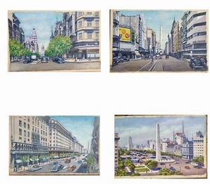 Interesantes 4 acuarelas Ciudad de Buenos Aires diferentes lugares icónicos envío gratuito - Imagen 1 de 5