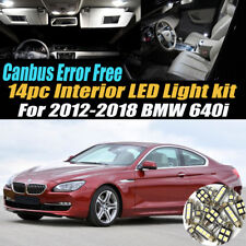 14Pc CANbus Error Free Interior LED White Light Bulb Kit for 2012-2018 BMW 640i 