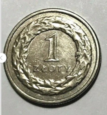 Moneda de 1 zloty Polonia 1992 coronada águila blanca Foto 1 de 3