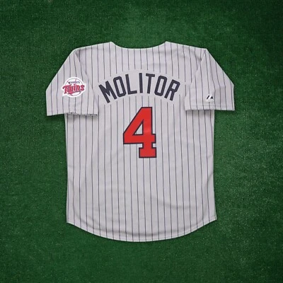 Camiseta deportiva para hombre Paul Molitor Minnesota Twins Cooperstown gris carretera retro Foto 1 de 4