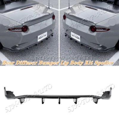 For Mazda MX-5 Miata ND 2016-2025 ABS Carbon Rear Bumper Diffuser Lip Kit 3pcs - Image 1 of 4