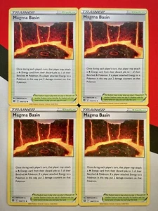 Magma Basin Trainer 144/172 Brilliant Stars x4 Pokémon Playset 4x PACK FRESH - Picture 1 of 1