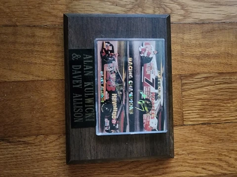 Allen Kulwucki & Davey Allison Champions Nascar Trading Card Plaque Cover