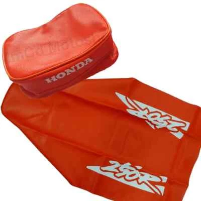 🚩 Funda de asiento y bolsa guardabarros trasero Honda XR250R Xr 250 1994, naranja 🏁 Foto 1 de 2