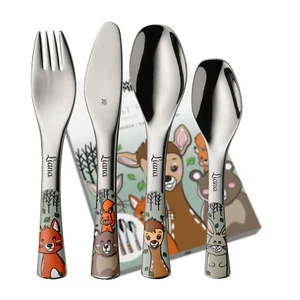 WMF Kinderbesteck Waldfreunde mit Namen – personalisierte Gravur Geschenk - Bild 1 von 12
