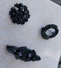 Vintage French Victorian Mourning Brooches -3-