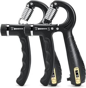 2 Pack Grip Strength Trainer, Adjustable Resistance 10-130 lbs Hand Gripper - Picture 1 of 7
