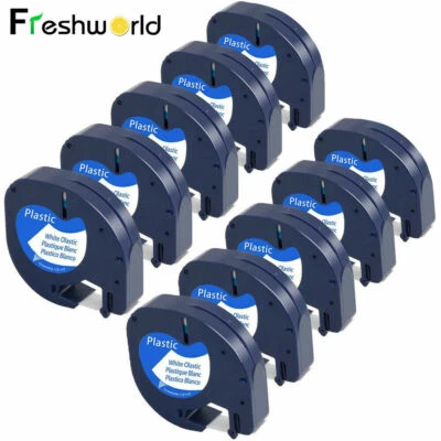 Kompatibel Schriftband für Dymo 91221 LetraTag XR XM QX50 Schwarz auf Weiß 12mm