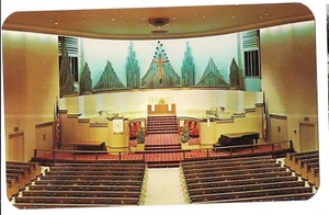 Edward E. Horner Memorial Organ ALBION COLLEGE Putnam Ceiling Michigan Postcard - Picture 1 of 2