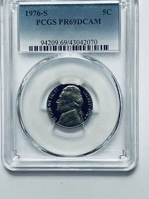 1976-S Jefferson Nickel PCGS PR69DCAM - Image 1 of 4