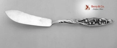 Cuchillo de mantequilla Lily of the Valley Master Whiting plata de ley 1885 Foto 1 de 4