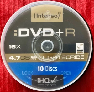 10er Spindel - INTENSO - DVD+R - LIGHTSCRIBE - 4,7GB/120min - 1-16x - NEU/OVP.! - Photo 1/2