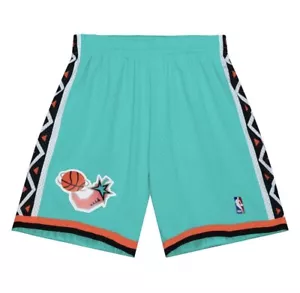 Pantalones Cortos Mitchell & Ness NBA All-Star East 1996 Azul Teal Para Hombre Talla M Nuevos - Imagen 1 de 11