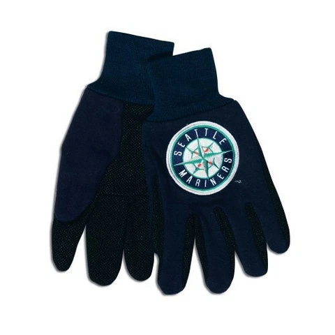 Seattle Mariners Gloves Non Slip Work Utility Adult MLB Baseball Fan Palm Grip Cover