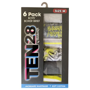 Handcraft Big Ten28 Boys' Cotton 7 6-Pack Boxer Briefs,, Gaming, Size Medium - Picture 1 of 3