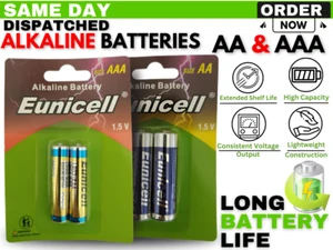 AA, AAA ALKALINE EUNICELL SIMPLY BATTERIES LONG EXPIRY - BEST PRICES - Picture 1 of 3