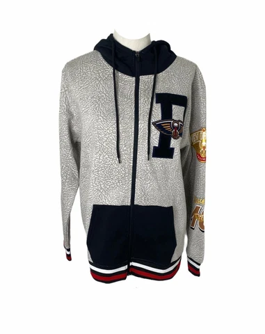 NBA New York Pelicans Men’s Size Small Full Zip Grey and Black Hoodie Cover