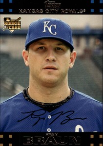 2007 Topps Red Backs Kansas City Royals Baseball Card #262 Ryan Braun
