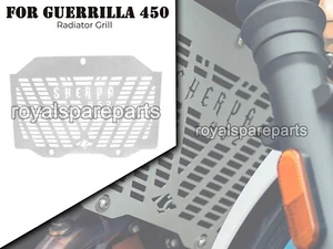 "Aluminium Radiator Guard, Silver" Fit For Royal Enfield Guerrilla 450 - Picture 1 of 5