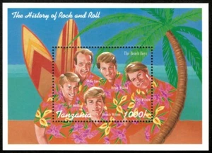 Tanzania 1995 - Beach Boys, Rock N' Roll - Souvenir Sheet - Scott 1415 - MNH - Picture 1 of 1