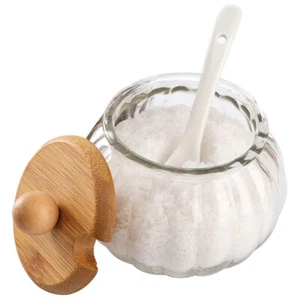 Tarro de vidrio transparente tarro de caramelo de calabaza amigos decorar almacenamiento en el hogar - Imagen 1 de 12