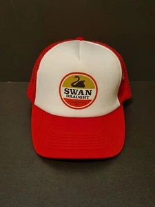Swan Draught WA Lager Snapback Trucker Hat OSFA red ale cap beer can *Like New - Picture 1 of 6
