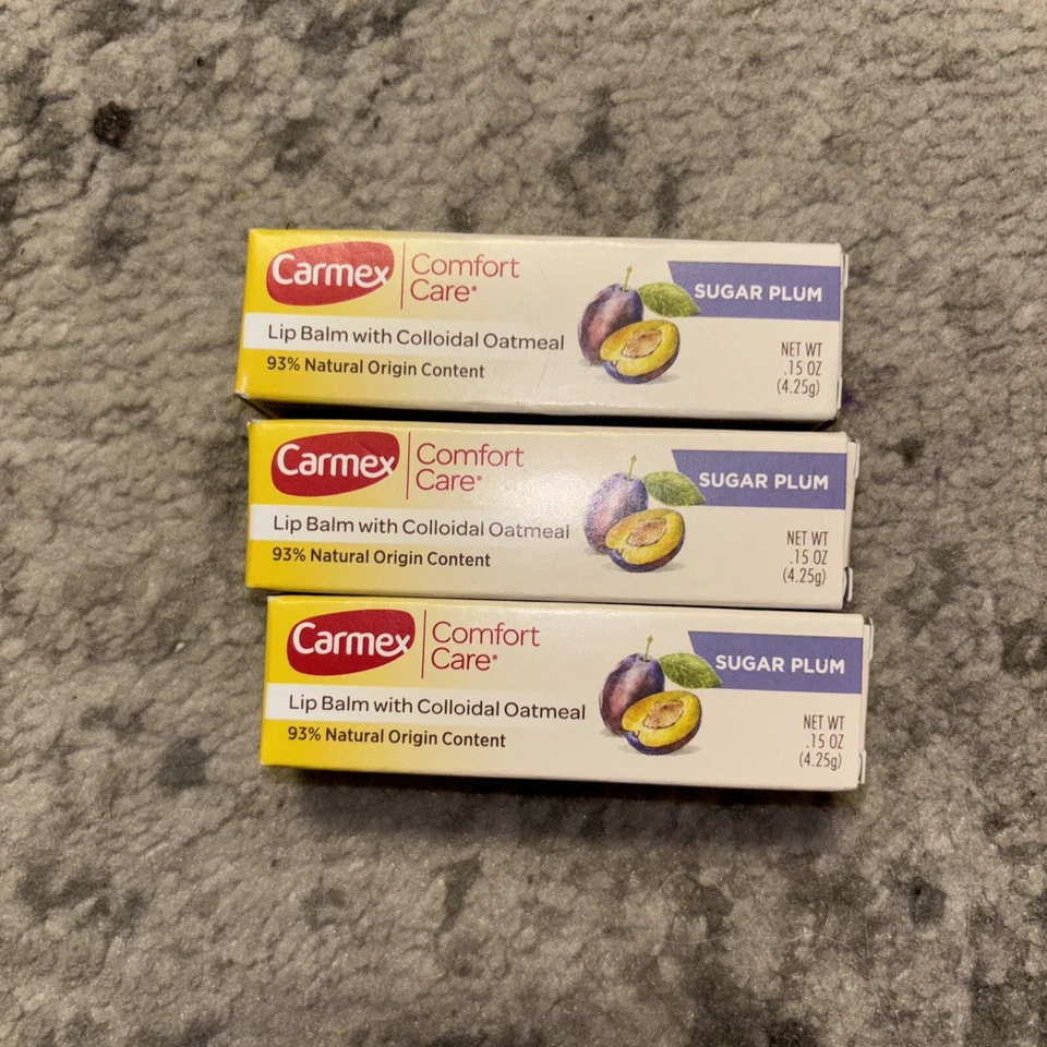 3 x Bálsamo labial Carmex Comfort Care azúcar ciruela  Foto 1 de 1