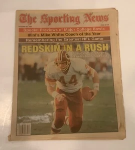 Periódico Sporting News - 26 de diciembre de 1983 - John Higgins Washington Redskins NFL - RARO - Imagen 1 de 3