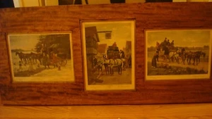 Antique 100 Year Old Goodwin Kilburne "Coaching Incidents" Prints Plate 1,2 & 3 - Picture 1 of 12