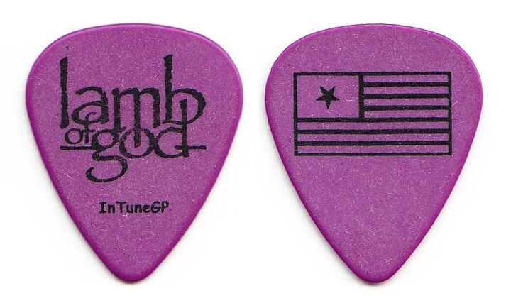 Lamb of God Purple Flag Guitar Pick - 2005 Sounds of The Underground Tour - Image 1 of 1