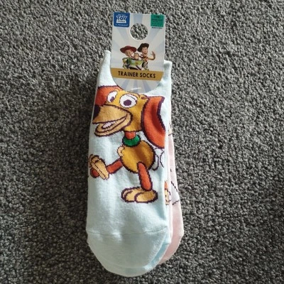 3pk Disney Pixar Toy Story Socks, Slinky,Bo Peep,Hamm  New - Image 1 of 4
