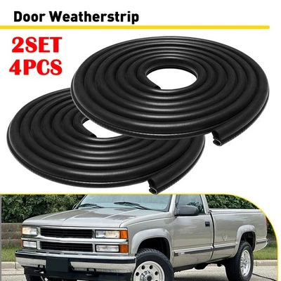 4Pcs Left+Right Door Weatherstrip Seal for 1992-1999 Chevrolet Suburban C1500 ER - Image 1 of 4