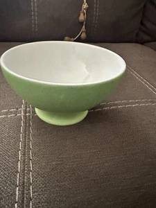 Dibbern Solid Color Cereal Bowl-Apple Green Porcelain- Germany -Footed /Round - Picture 1 of 9
